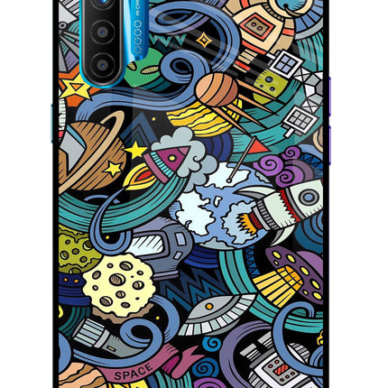 Space Abstract Realme XT/X2 Glass Case Back Cover by Casekaro