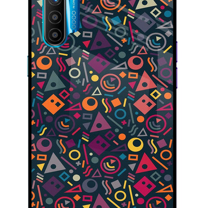 Geometric Abstract Realme XT/X2 Glass Case Back Cover by Casekaro