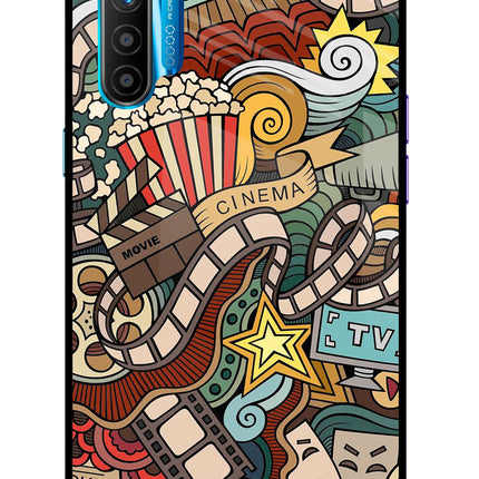 Cinema Abstract Realme XT/X2 Glass Case Back Cover by Casekaro