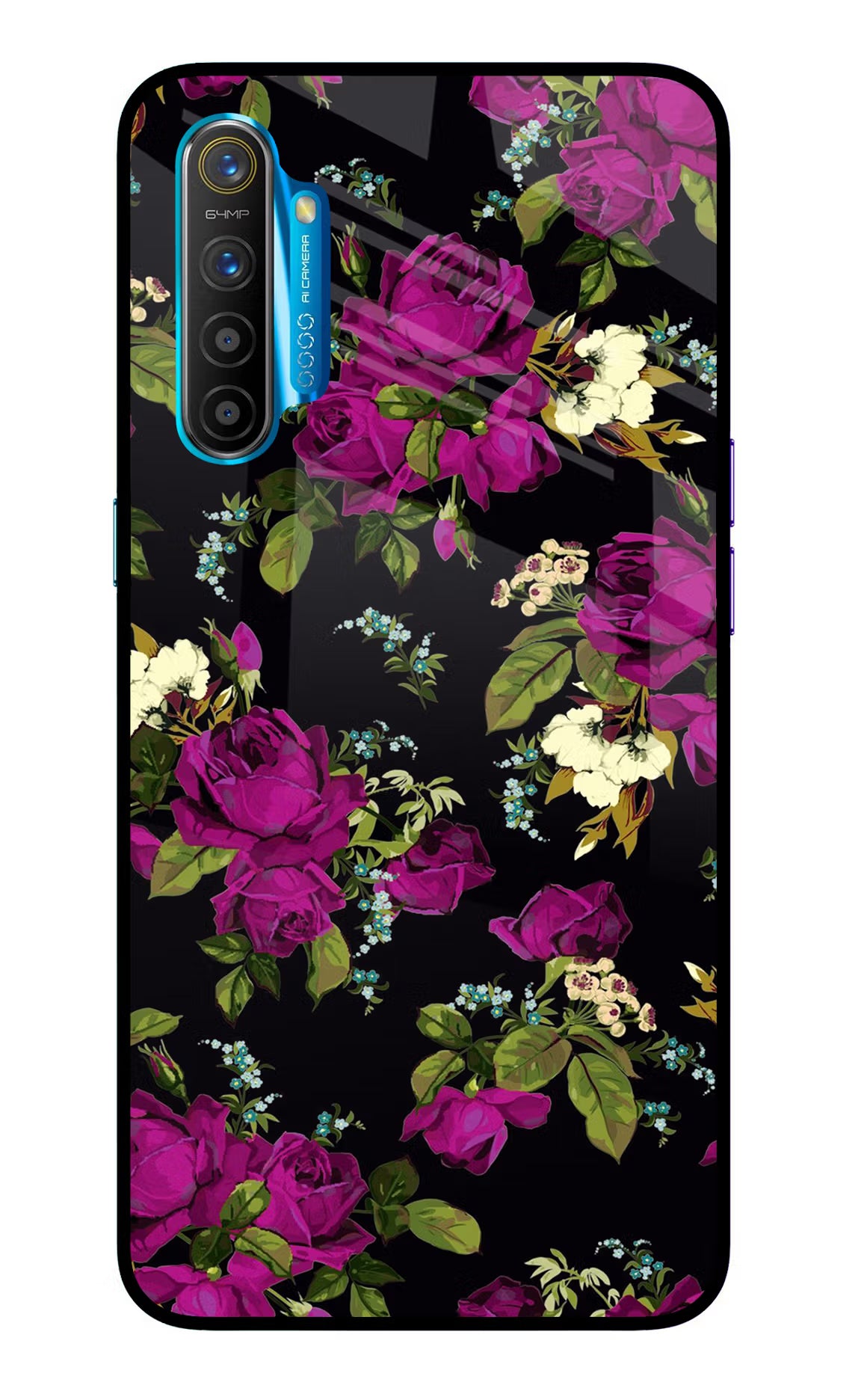 Flowers Realme XT/X2 Glass Case Back Cover by Casekaro