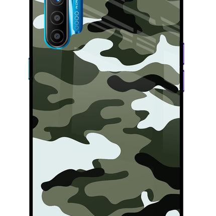 Camouflage Realme XT/X2 Glass Case Back Cover by Casekaro