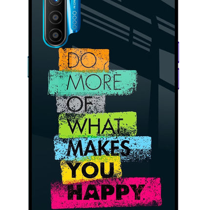 Do More Of What Makes You Happy Realme XT/X2 Glass Case Back Cover by Casekaro