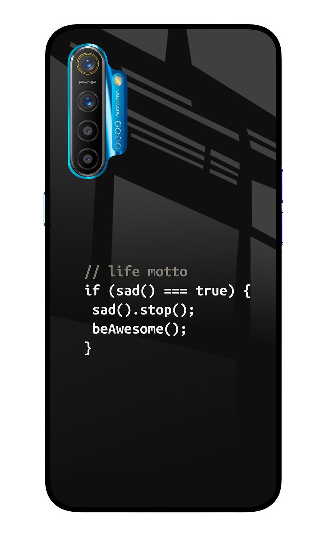Life Motto Code Realme XT/X2 Glass Case