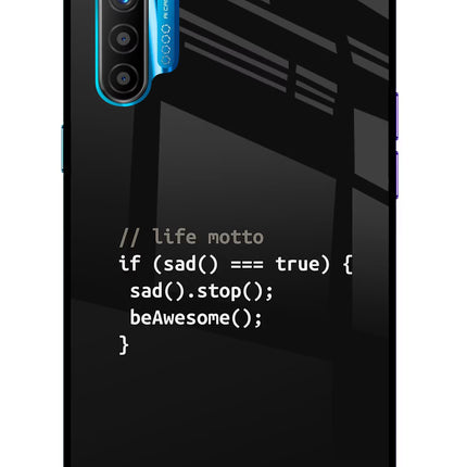 Life Motto Code Realme XT/X2 Glass Case Back Cover by Casekaro
