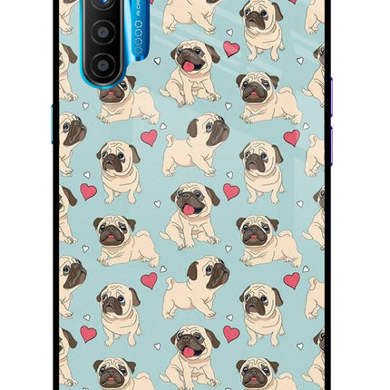 Pug Dog Realme XT/X2 Glass Case Back Cover by Casekaro
