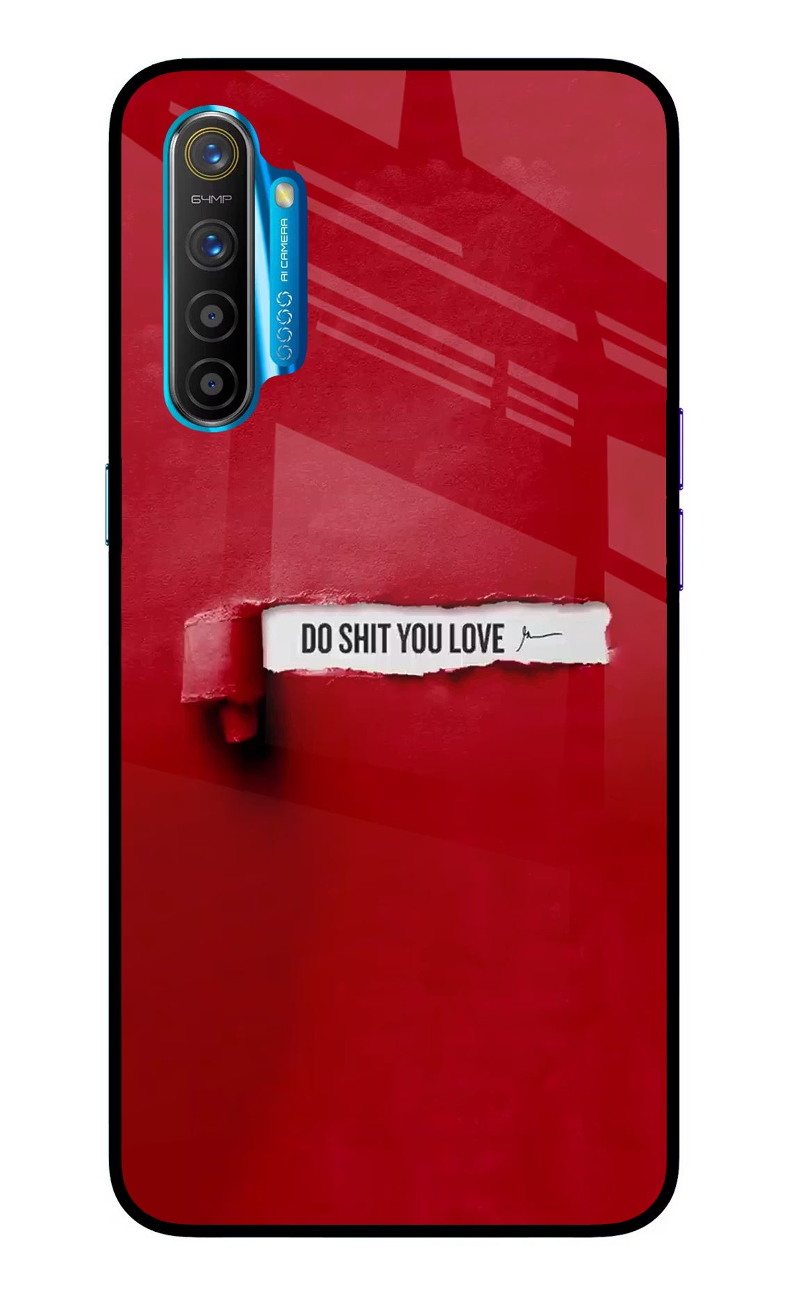 Do Shit You Love Realme XT/X2 Glass Case Back Cover by Casekaro