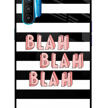 Blah Blah Blah Realme XT/X2 Glass Case Back Cover by Casekaro