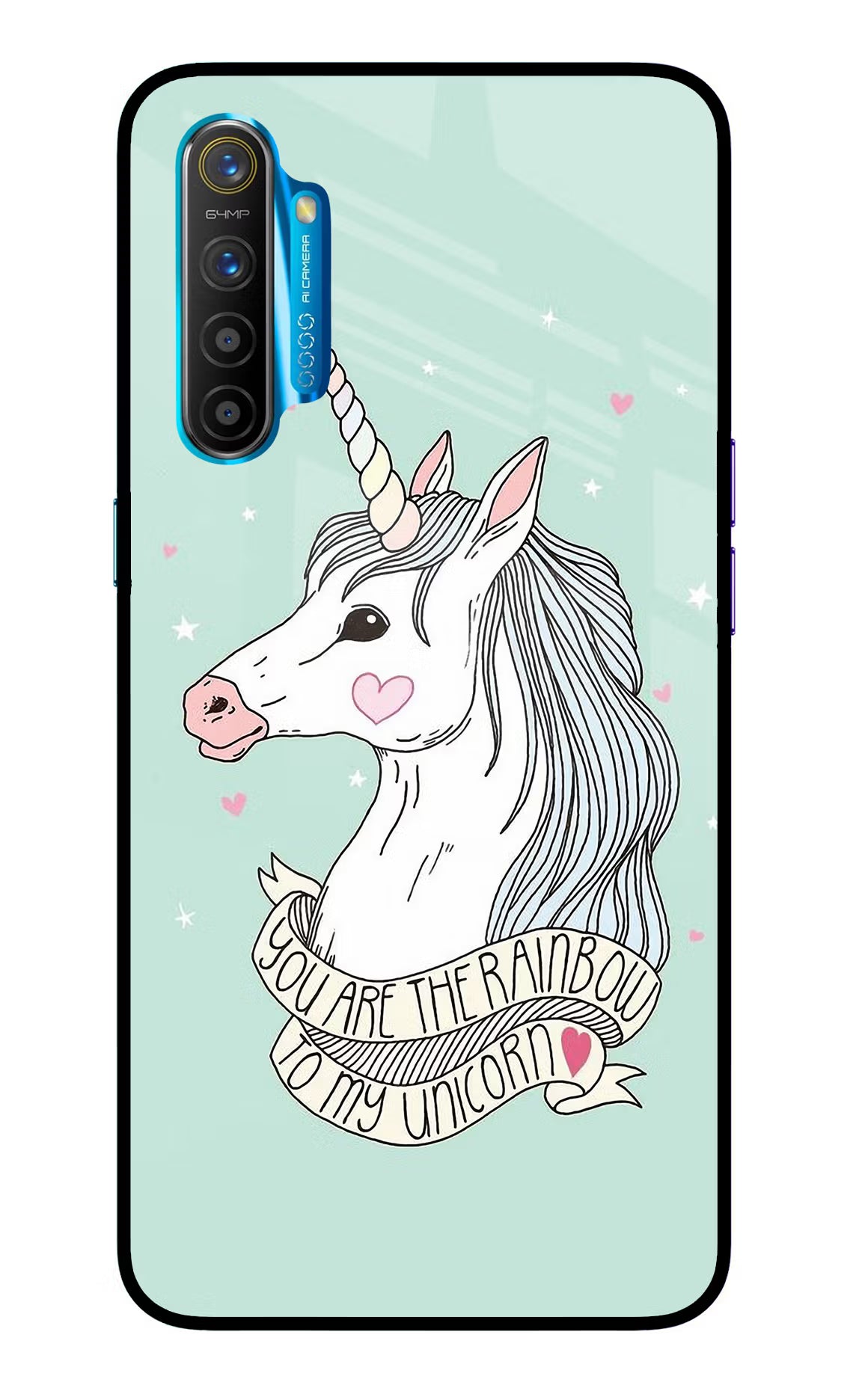 Unicorn Wallpaper Realme XT/X2 Glass Case Back Cover by Casekaro