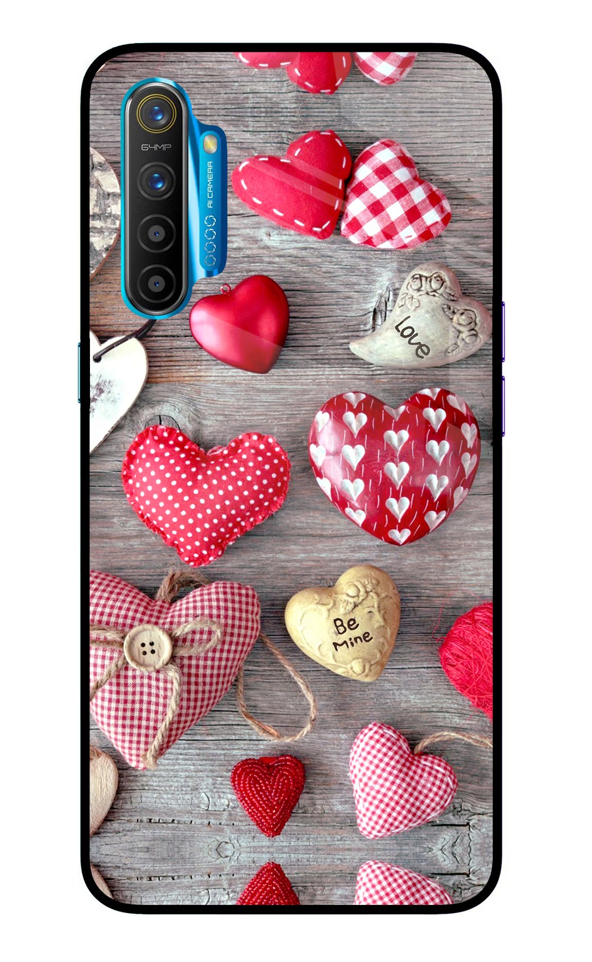 Love Wallpaper Realme XT/X2 Glass Case Back Cover by Casekaro