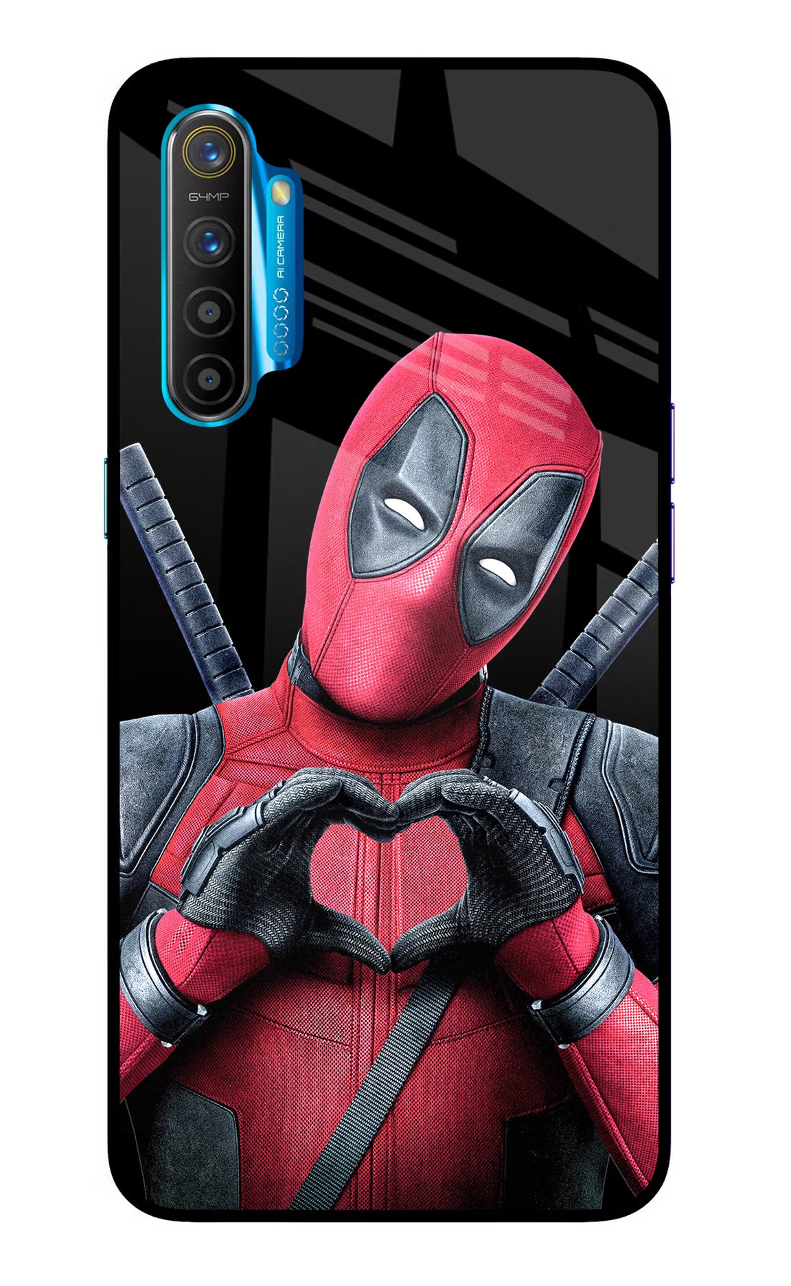 Deadpool Realme XT/X2 Glass Case Back Cover by Casekaro