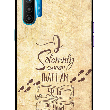 I Solemnly swear that i up to no good Realme XT/X2 Glass Case Back Cover by Casekaro