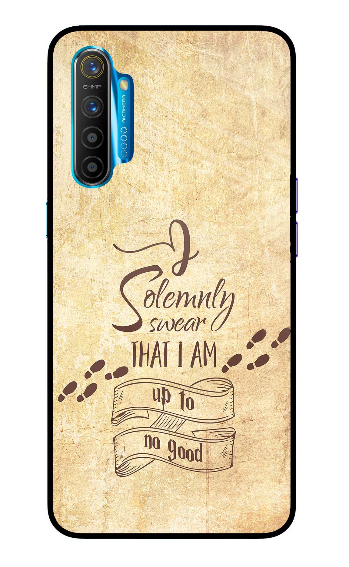 I Solemnly swear that i up to no good Realme XT/X2 Glass Case Back Cover by Casekaro