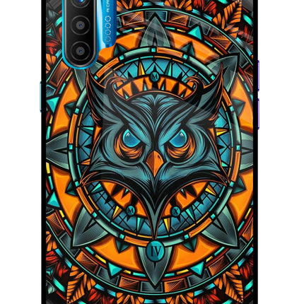 Angry Owl Art Realme XT/X2 Glass Case Back Cover by Casekaro