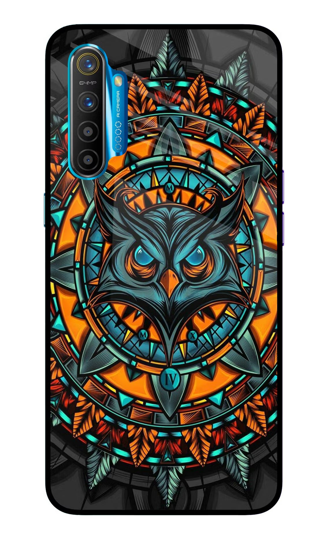 Angry Owl Art Realme XT/X2 Glass Case Back Cover by Casekaro