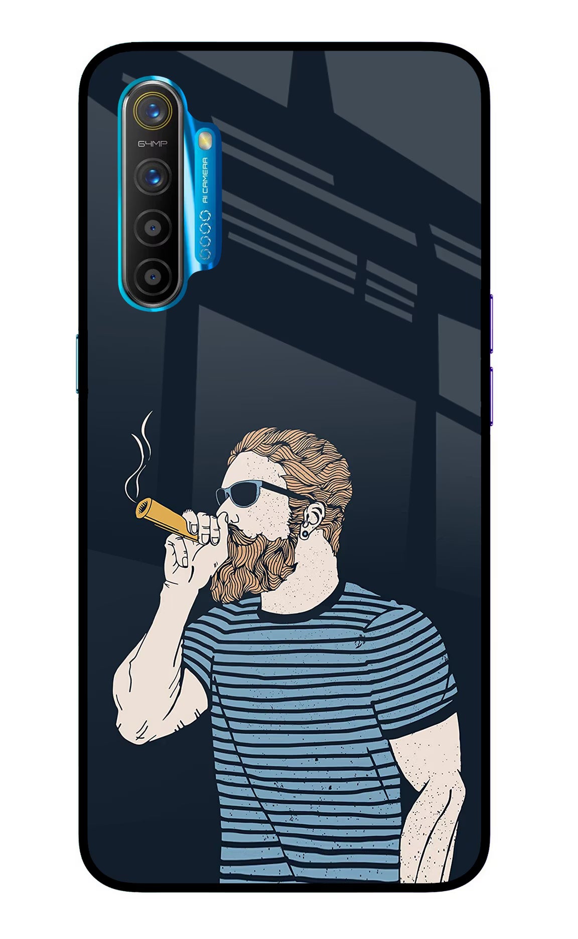 Smoking Realme XT/X2 Glass Case Back Cover by Casekaro