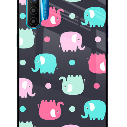 Elephants Realme XT/X2 Glass Case Back Cover by Casekaro
