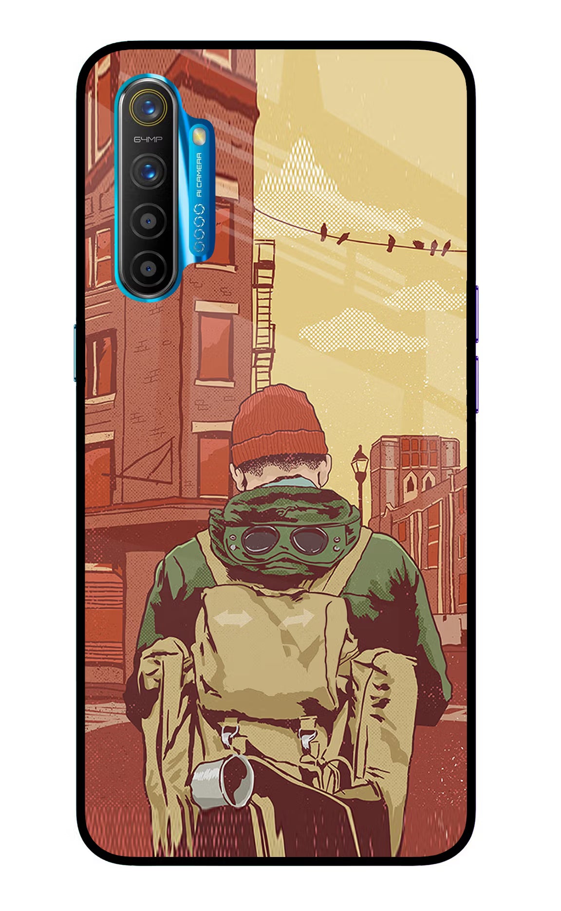 Adventurous Realme XT/X2 Glass Case Back Cover by Casekaro