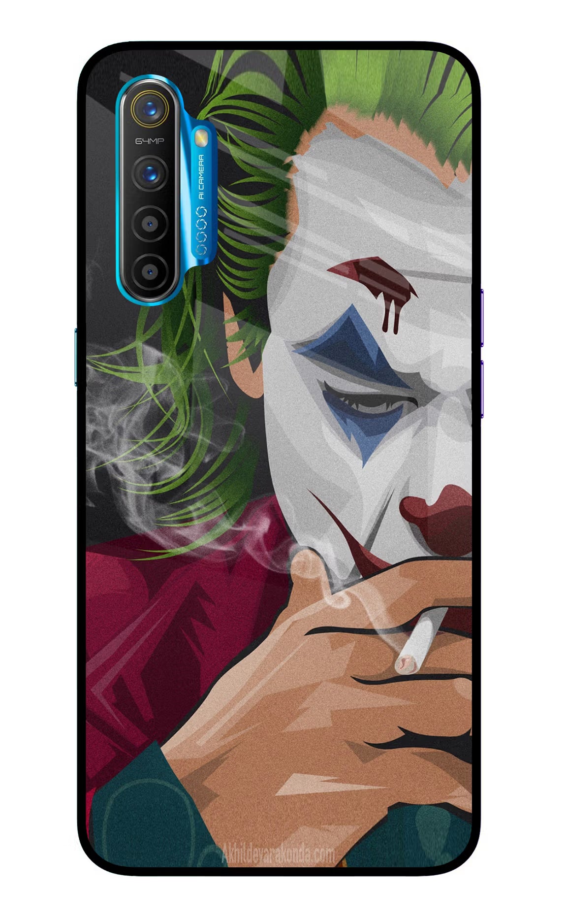 Joker Smoking Realme XT/X2 Glass Case Back Cover by Casekaro