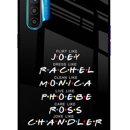FRIENDS Character Realme XT/X2 Glass Case Back Cover by Casekaro