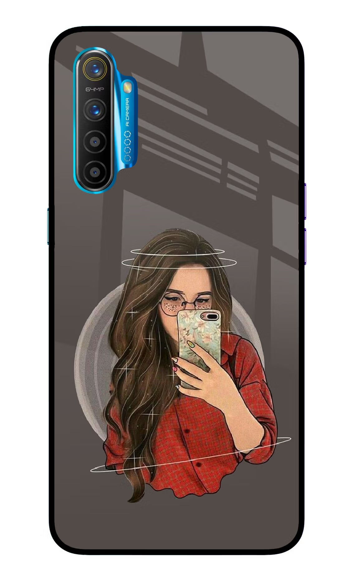 Selfie Queen Realme XT/X2 Glass Case Back Cover by Casekaro