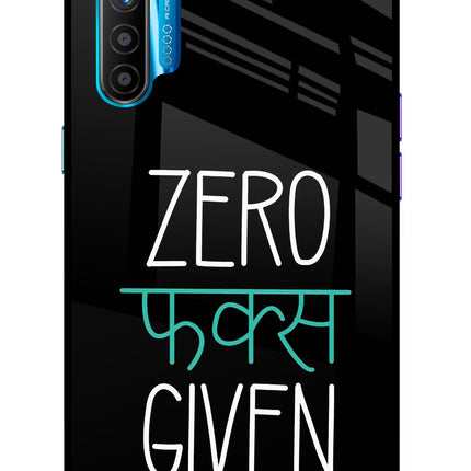Zero Fucks Given Realme XT/X2 Glass Case Back Cover by Casekaro