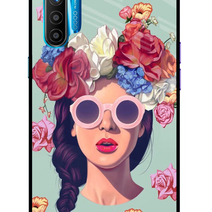Pretty Girl Realme XT/X2 Glass Case Back Cover by Casekaro