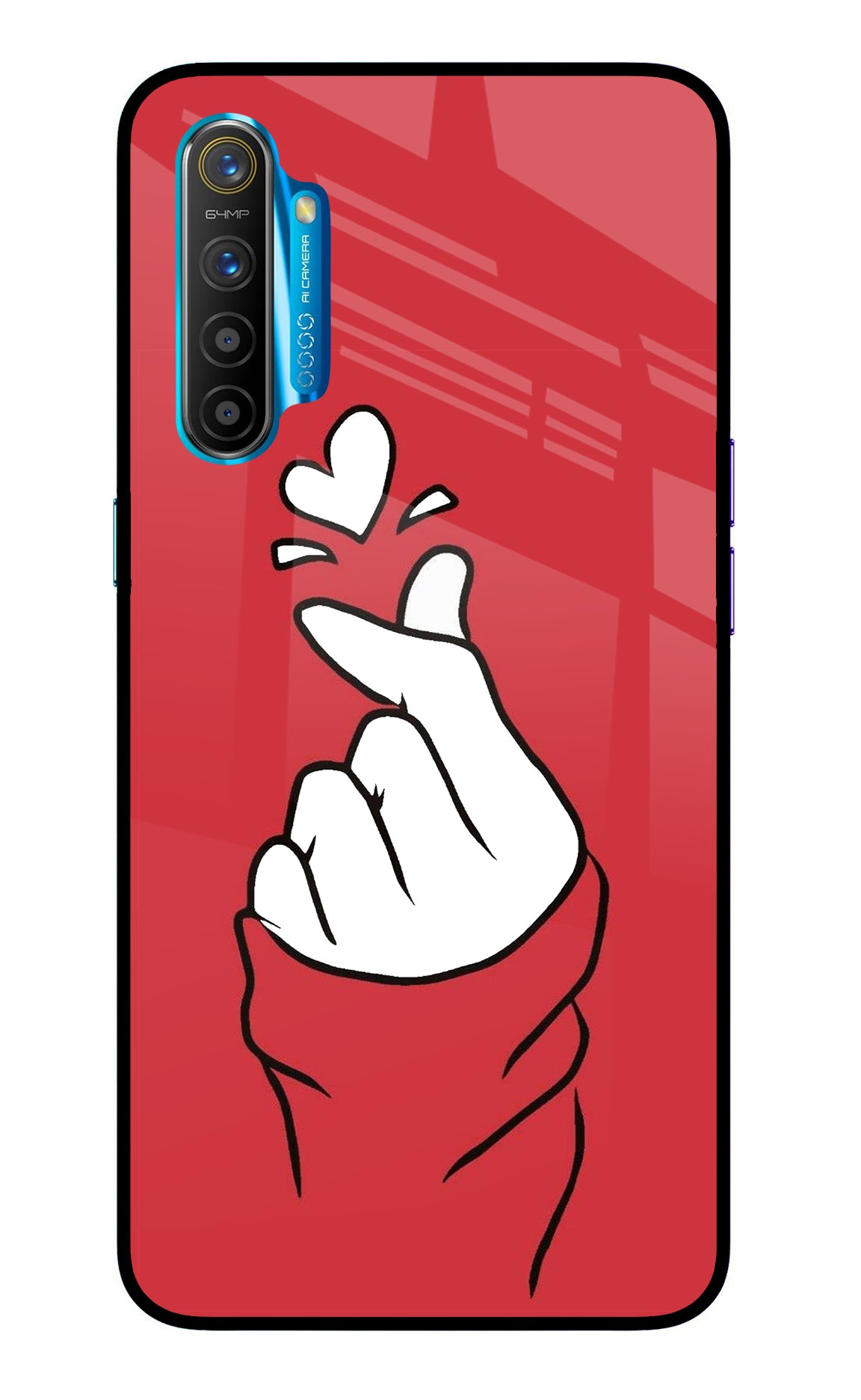 Korean Love Sign Realme XT/X2 Glass Case