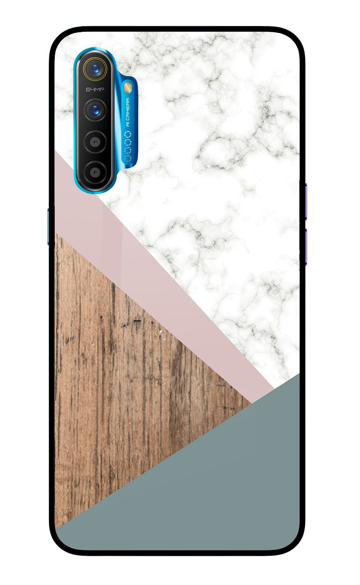 Marble wood Abstract Realme XT/X2 Glass Case