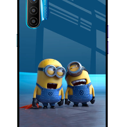 Minion Laughing Realme XT/X2 Glass Case Back Cover by Casekaro