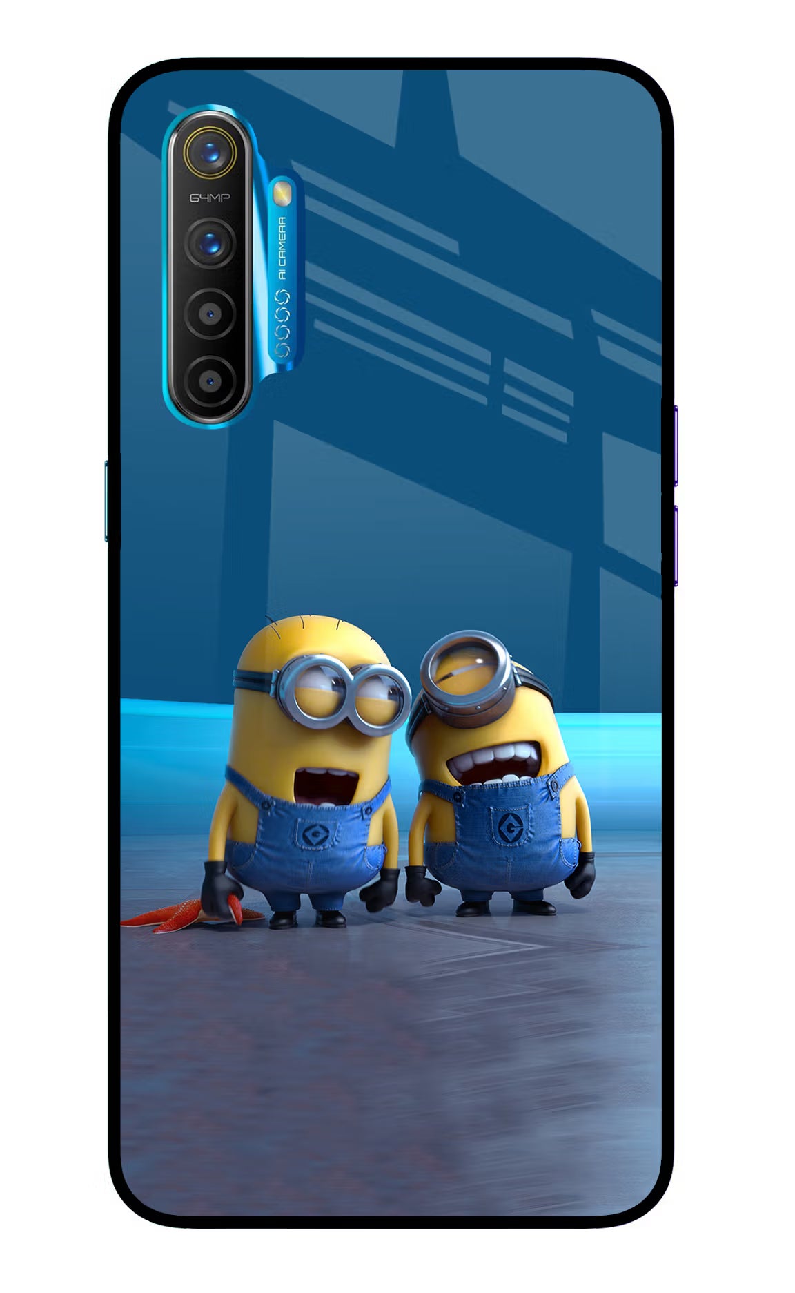 Minion Laughing Realme XT/X2 Glass Case Back Cover by Casekaro
