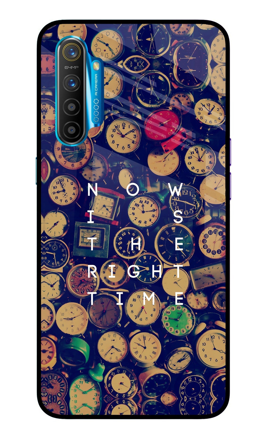 Now is the Right Time Quote Realme XT/X2 Glass Case