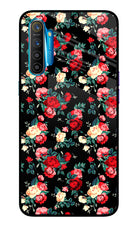 Rose Pattern Realme XT/X2 Glass Case Back Cover by Casekaro