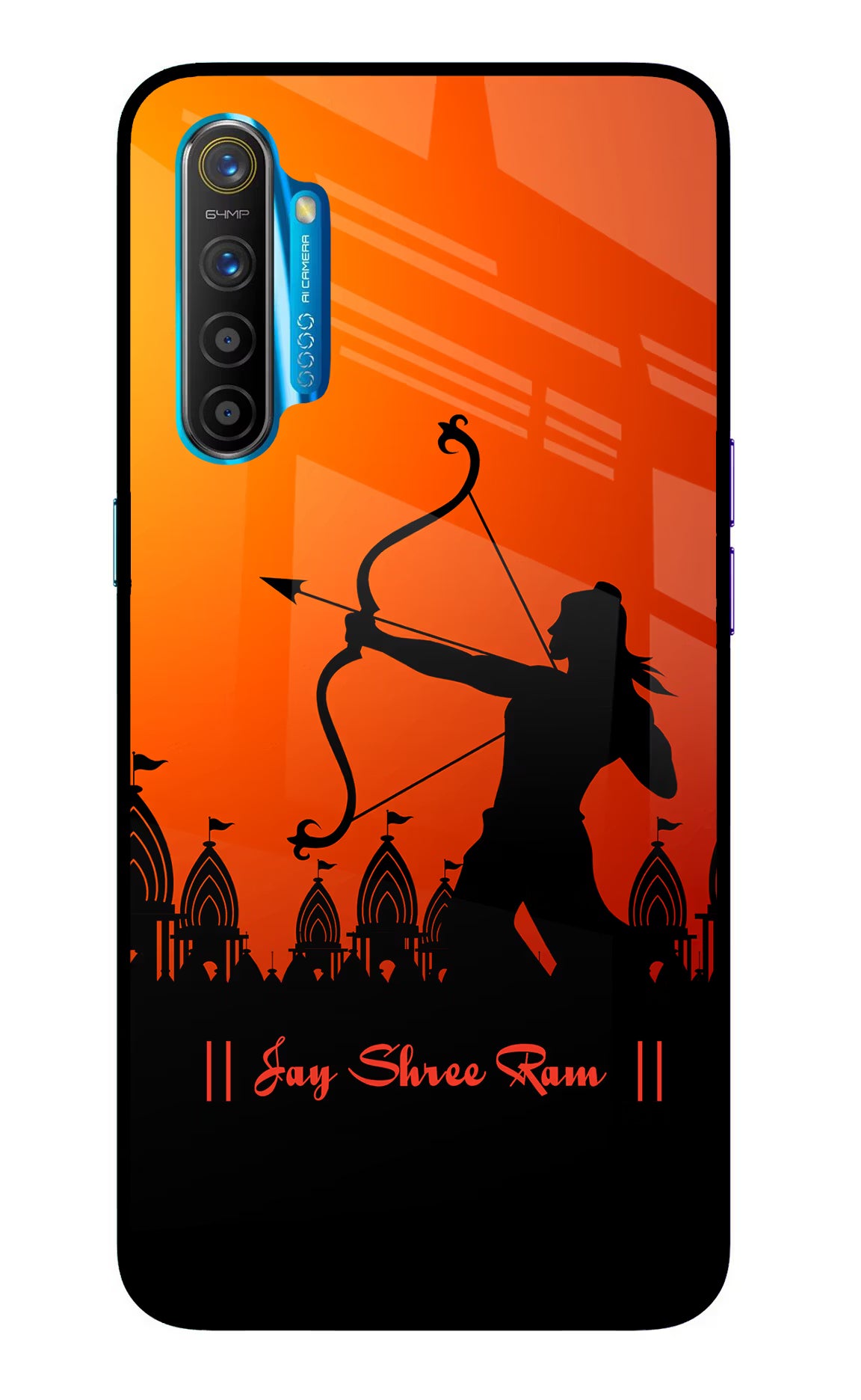 Lord Ram - 4 Realme XT/X2 Glass Case Back Cover by Casekaro