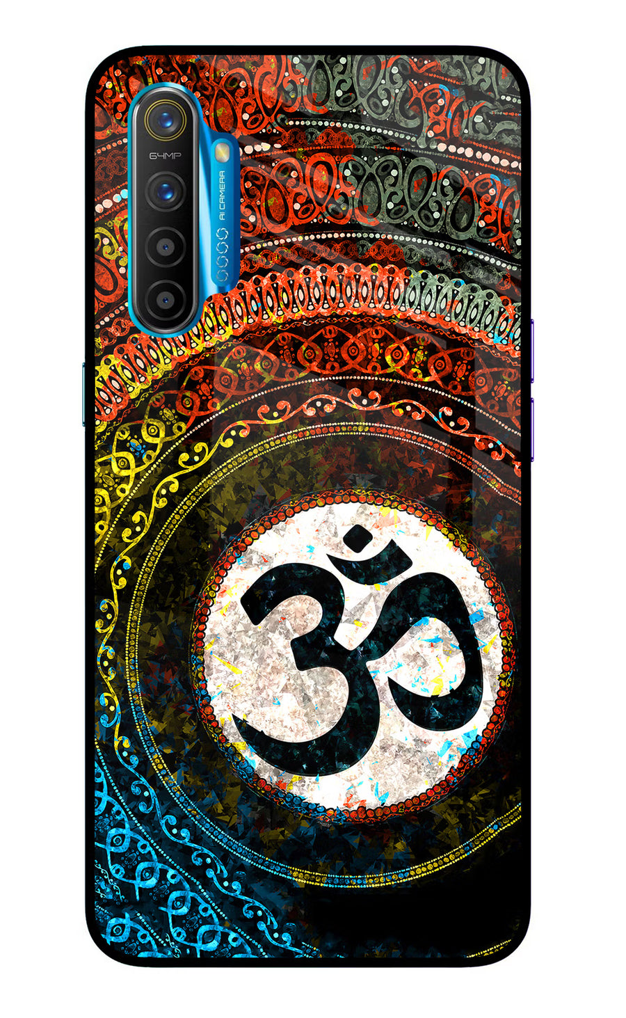 Om Cultural Realme XT/X2 Back Cover, Glass case