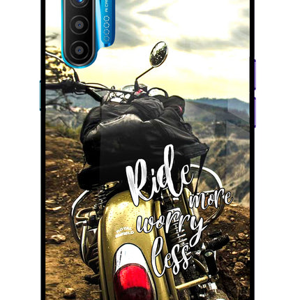 Ride More Worry Less Realme XT/X2 Glass Case Back Cover by Casekaro