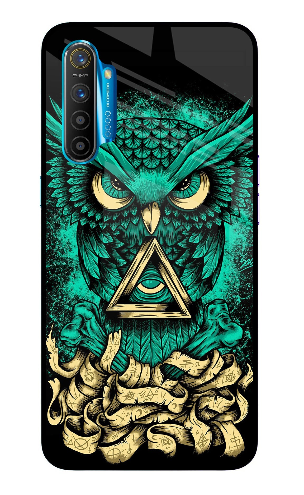 Green Owl Realme XT/X2 Glass Case