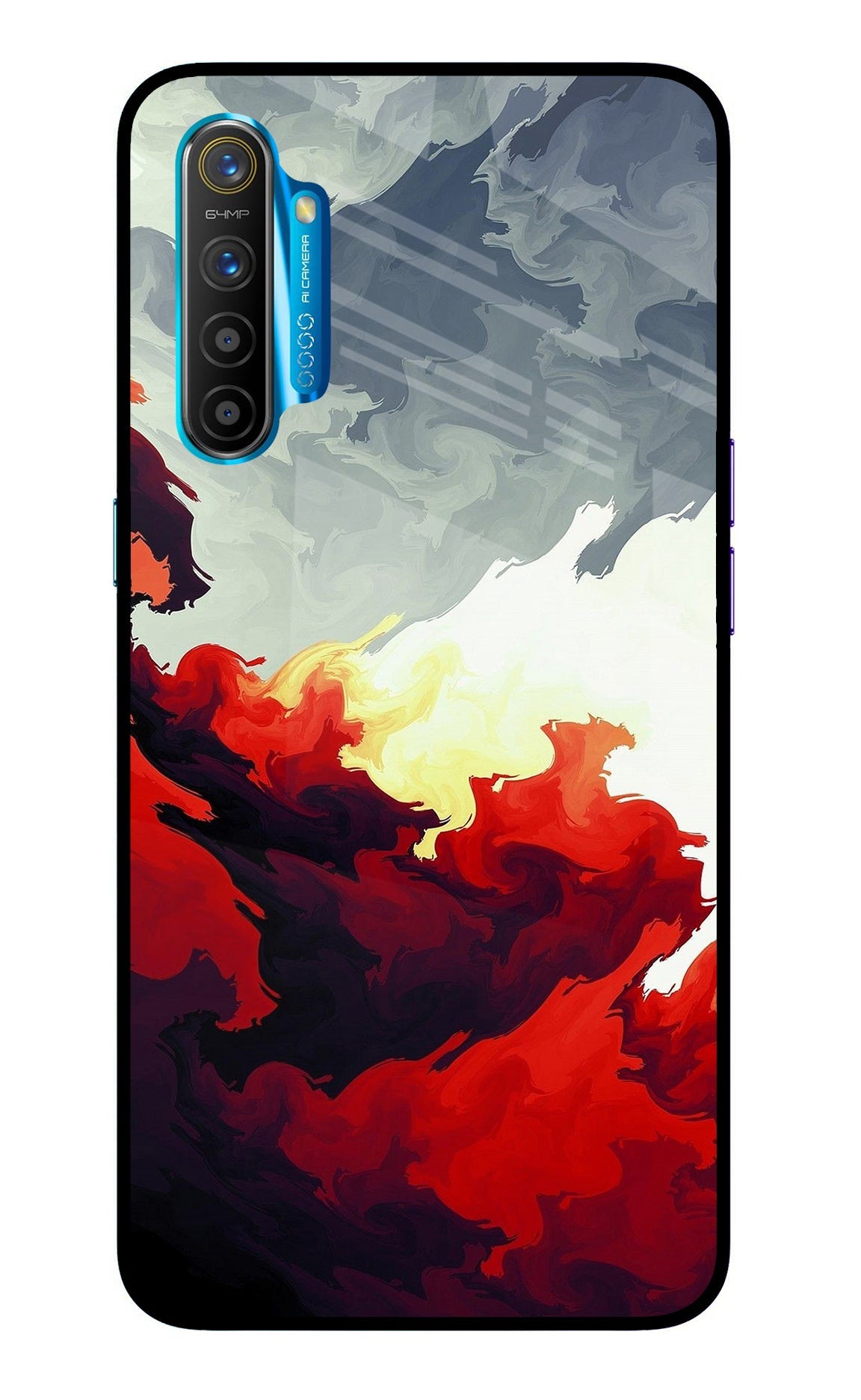 Fire Cloud Realme XT/X2 Glass Case