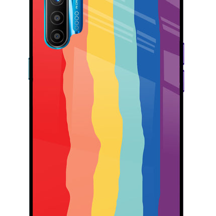 Rainbow Realme XT/X2 Glass Case Back Cover by Casekaro