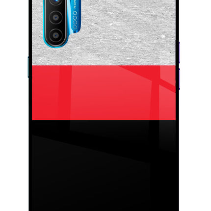Tri Color Pattern Realme XT/X2 Glass Case Back Cover by Casekaro