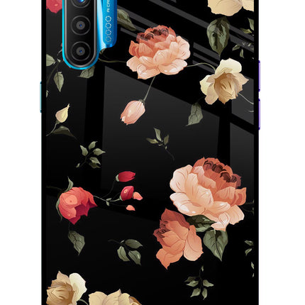 Flowers Realme XT/X2 Glass Case Back Cover by Casekaro