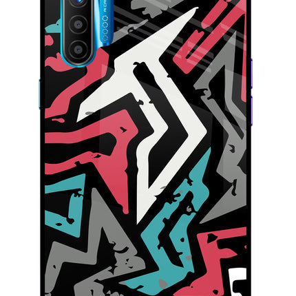 Geometric Graffiti Realme XT/X2 Glass Case Back Cover by Casekaro