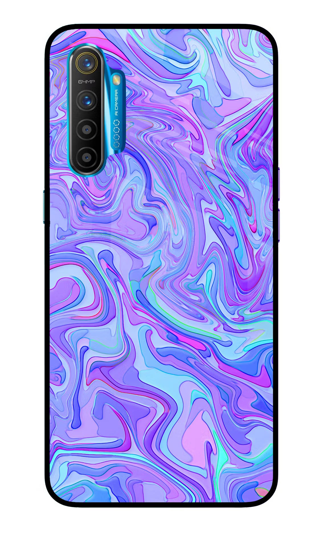 Glitter Realme XT/X2 Glass Case Back Cover by Casekaro