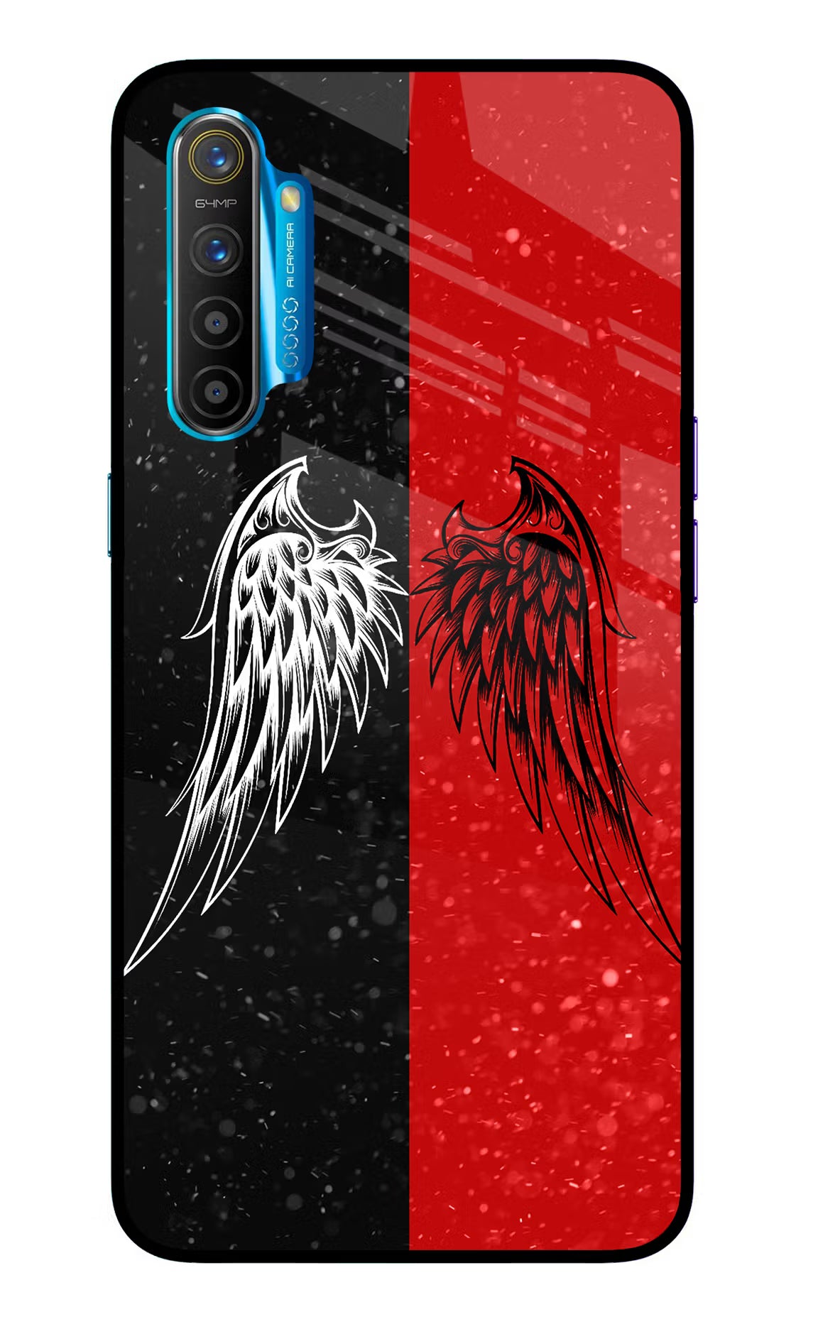 Wings Realme XT/X2 Glass Case Back Cover by Casekaro