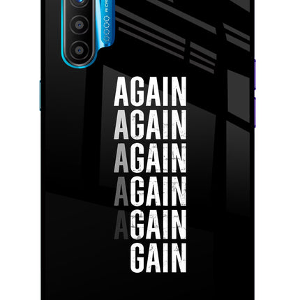 Again Again Gain Realme XT/X2 Glass Case Back Cover by Casekaro