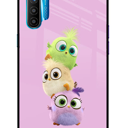 Cute Little Birds Realme XT/X2 Glass Case Back Cover by Casekaro