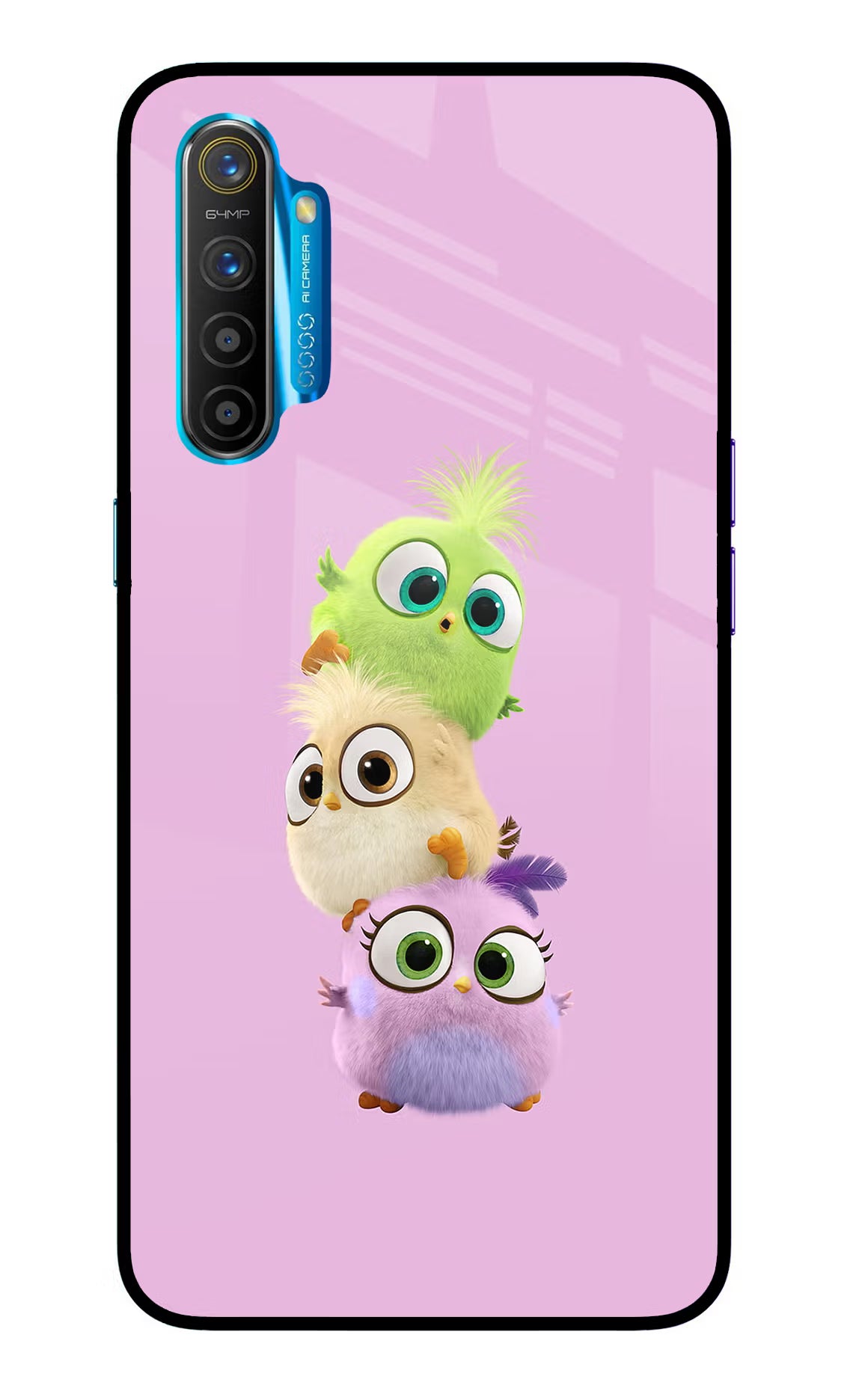 Cute Little Birds Realme XT/X2 Glass Case Back Cover by Casekaro