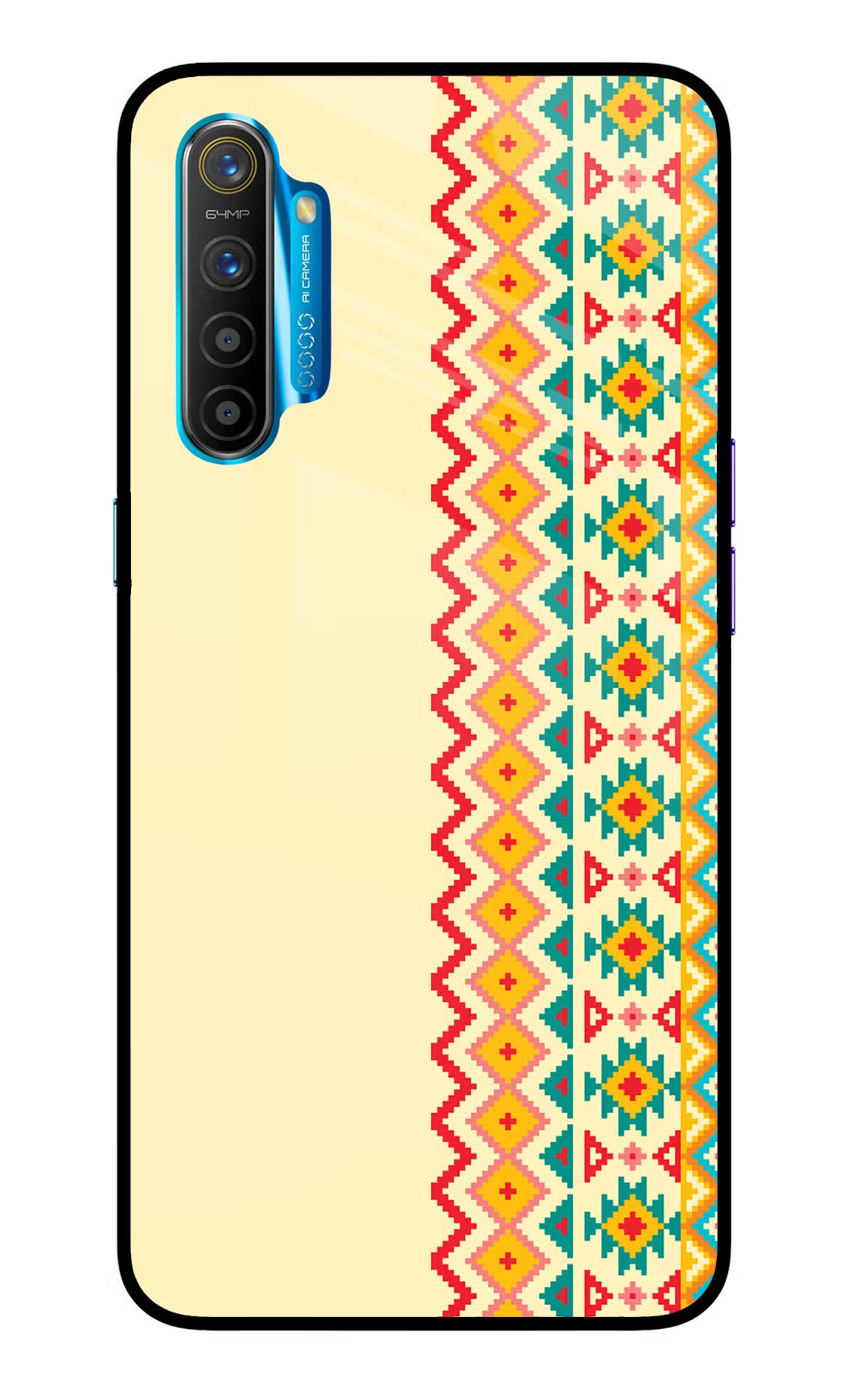 Ethnic Seamless Realme XT/X2 Glass Case Back Cover by Casekaro