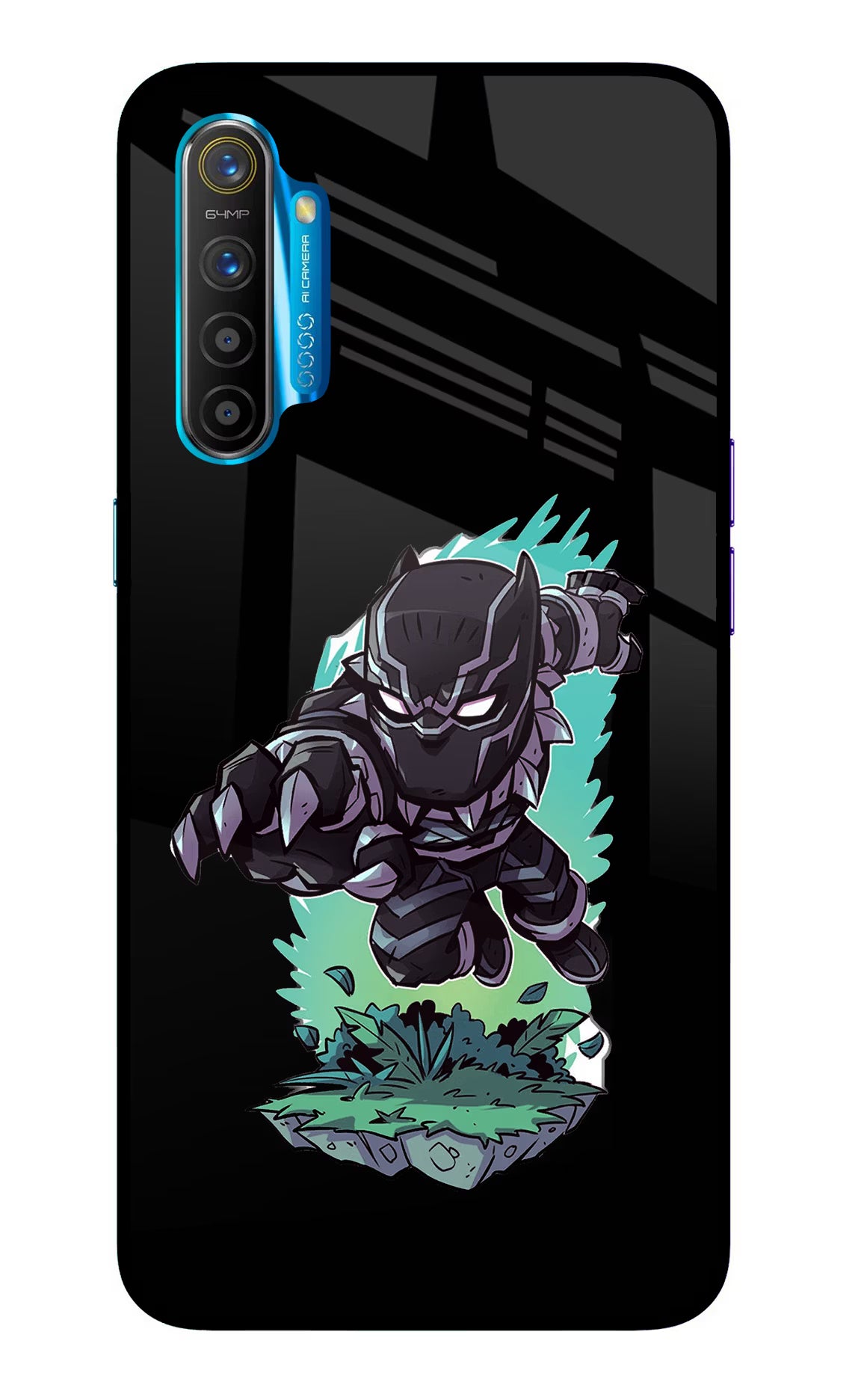 Black Panther Realme XT/X2 Glass Case Back Cover by Casekaro