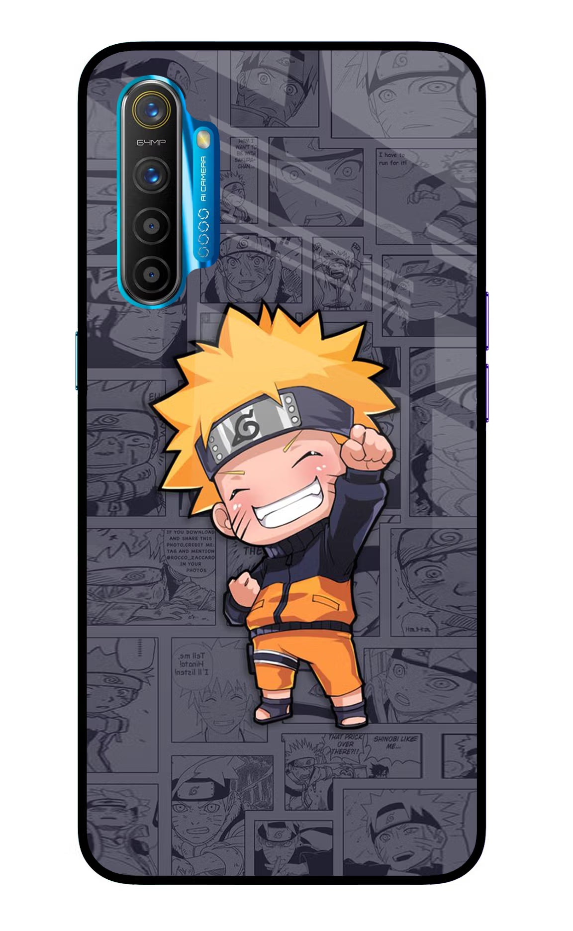 Chota Naruto Realme XT/X2 Glass Case Back Cover by Casekaro