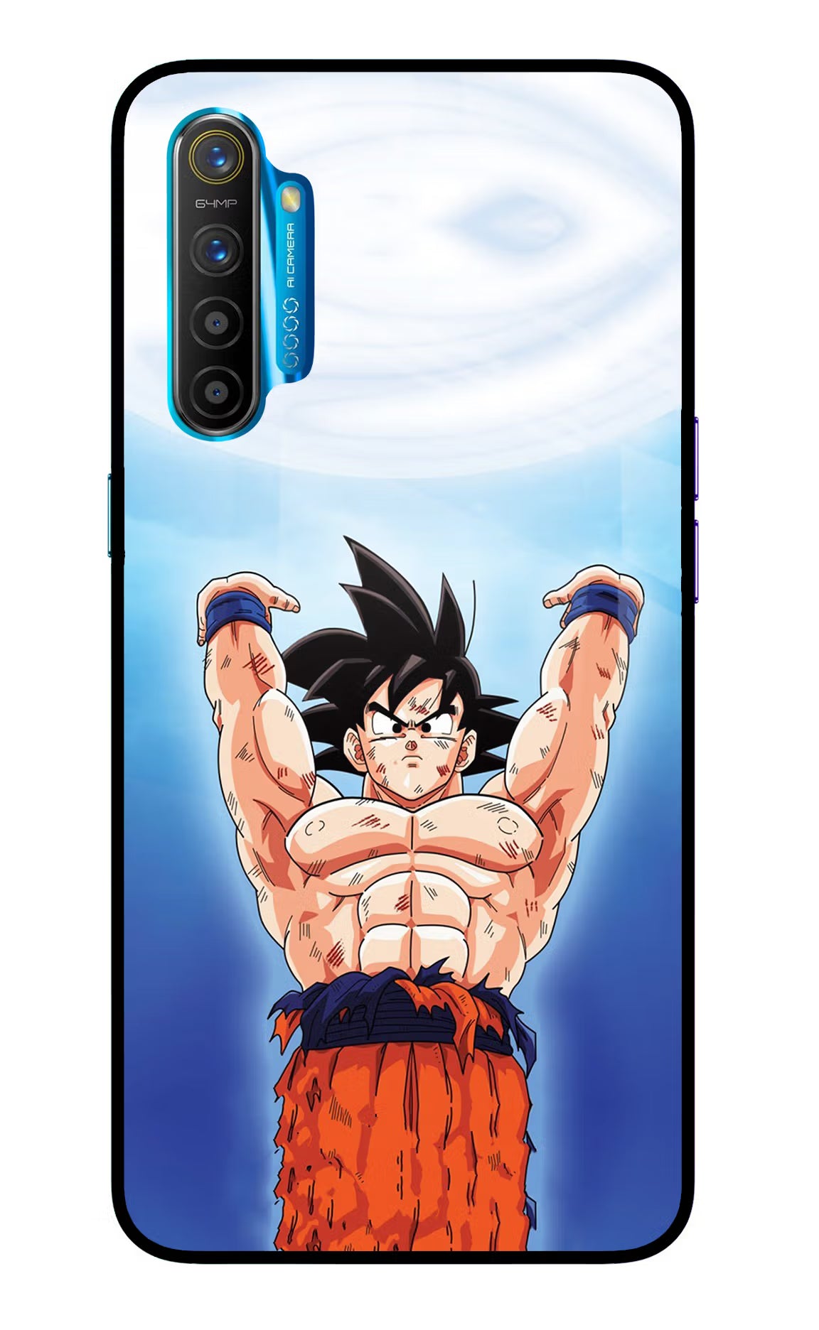 Goku Power Realme XT/X2 Glass Case Back Cover by Casekaro